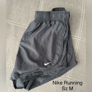 Nike Black Athletic Shorts with White Swoosh